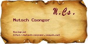 Mutsch Csongor névjegykártya